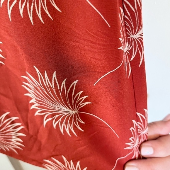 Madewell Mini Dress Silk Palmflower Off
Shoulder XS Rust Orange - Picture 7 of 8